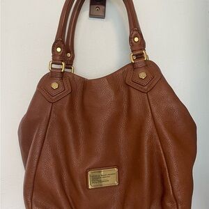 Marc by Marc Jacobs Classic Q Leather Bag w/ Strap Brown Tan Shopper Work Y2K